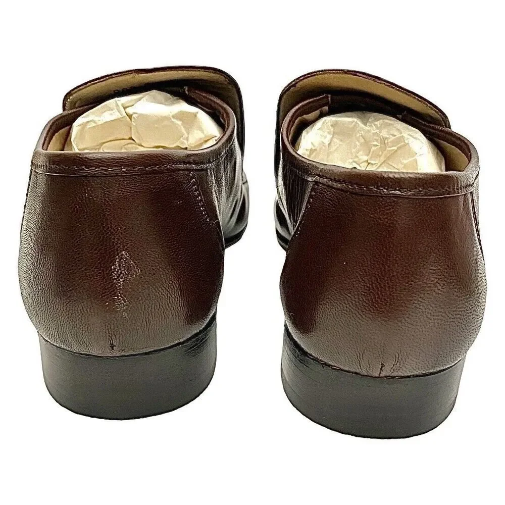 Grenson Baxter Mens Loafers Brown Leather Feathermaster UK 8.5 US 9.5 England
